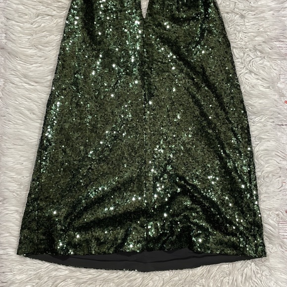 NBD Revolve Green Halter Winner Mini Sequin Backless Dress - Picture 7 of 11